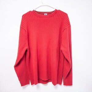 Vintage Y2K Gap Men 2XL XXL Red Plus Sweater 100% Cotton Preppy Academia Baggy